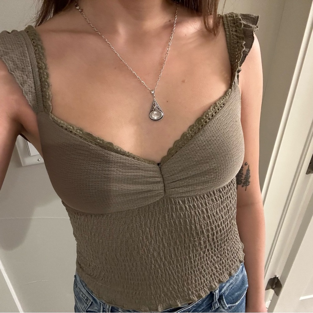Green UO Blouse